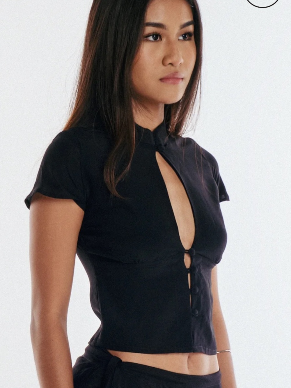 Keyhole Silk Top